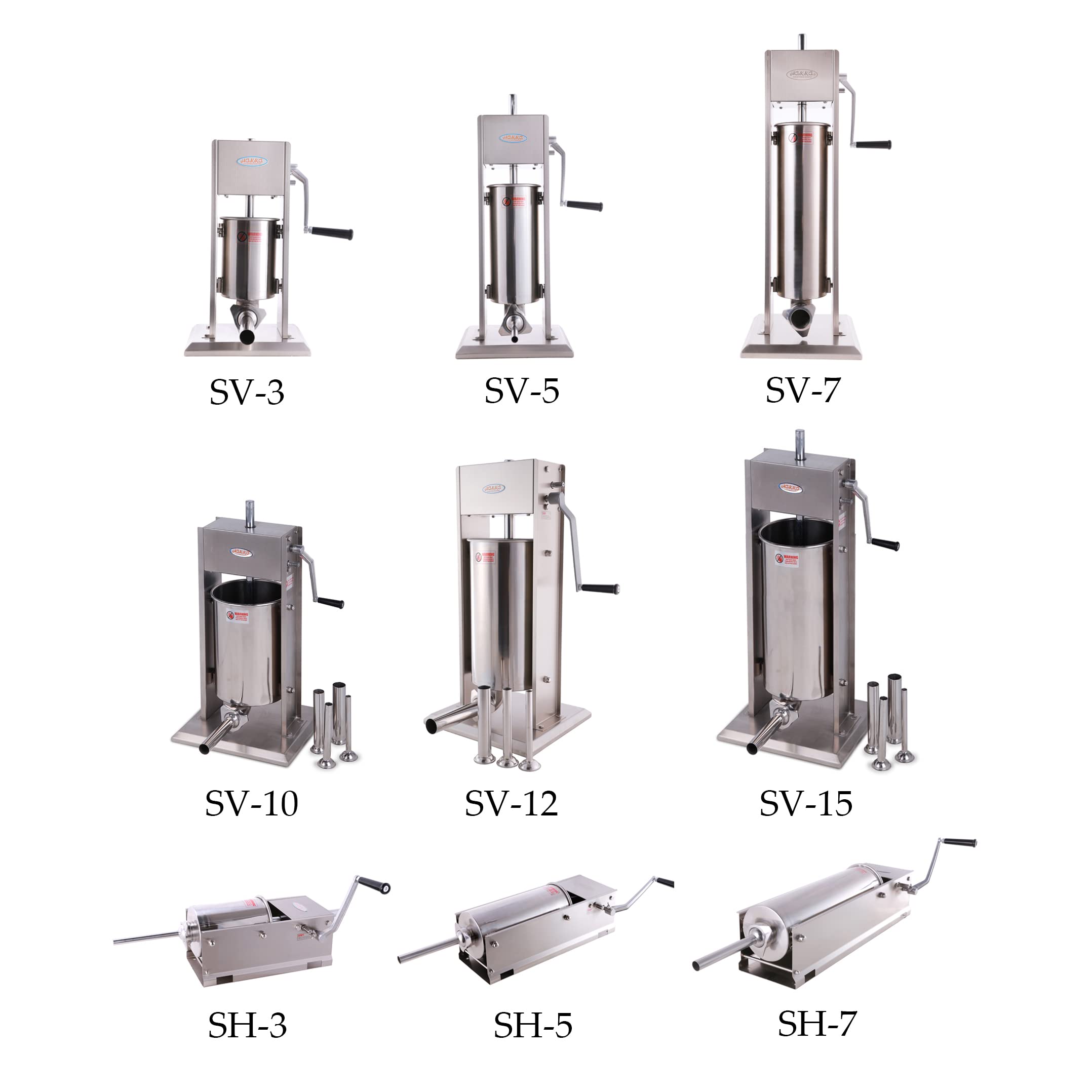 15 Lb/7 L Stainless Steel Vertical Sausage Stuffer Maker - 2 Speed Heavy Duty Sausage Filler for Home Kitchen & Commercial Use | Perfect for Making Italian, Bratwurst, Chorizo & Breakfast Sausages