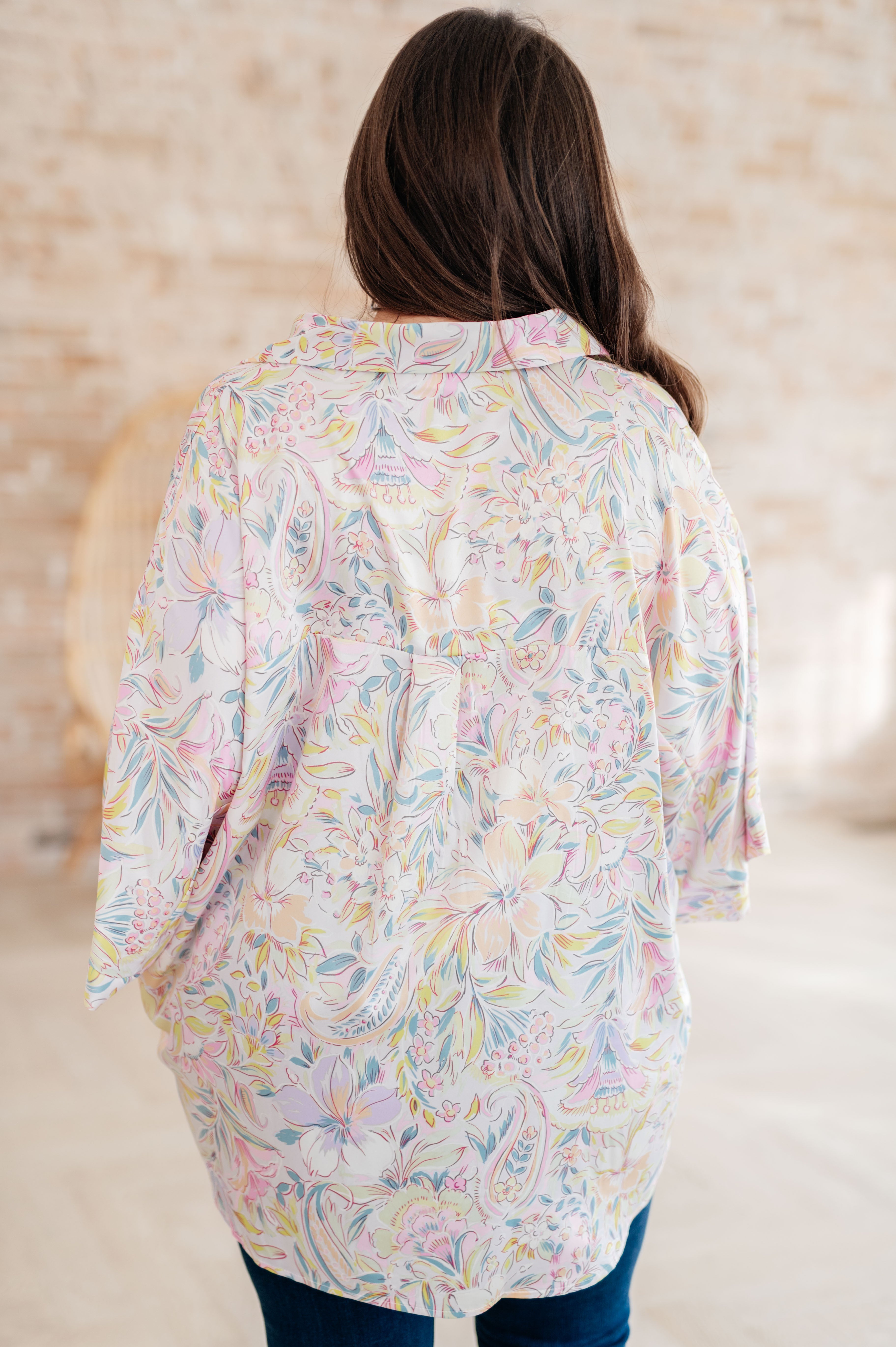 Blissful Botanicals Blouse - Women's Floral Print Boho Blouse for Casual & Summer Wear | Perfect for Beach, Vacation & Everyday Outfits