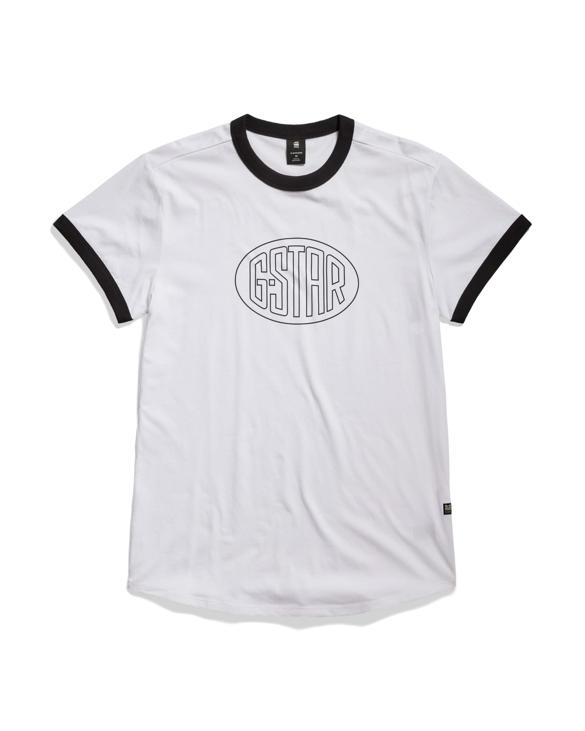 G-STAR Men's Lash Graphic Ringer T-Shirt - Stylish Vintage-Inspired Cotton Tee for Casual Wear & Street Fashion