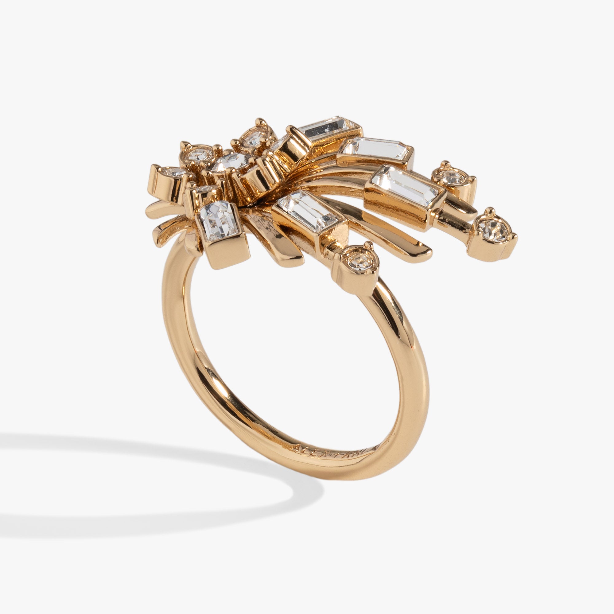 Festive Sparkle Statement Ring for Women - Elegant Crystal Party Jewelry for Christmas, New Year & Special Occasions