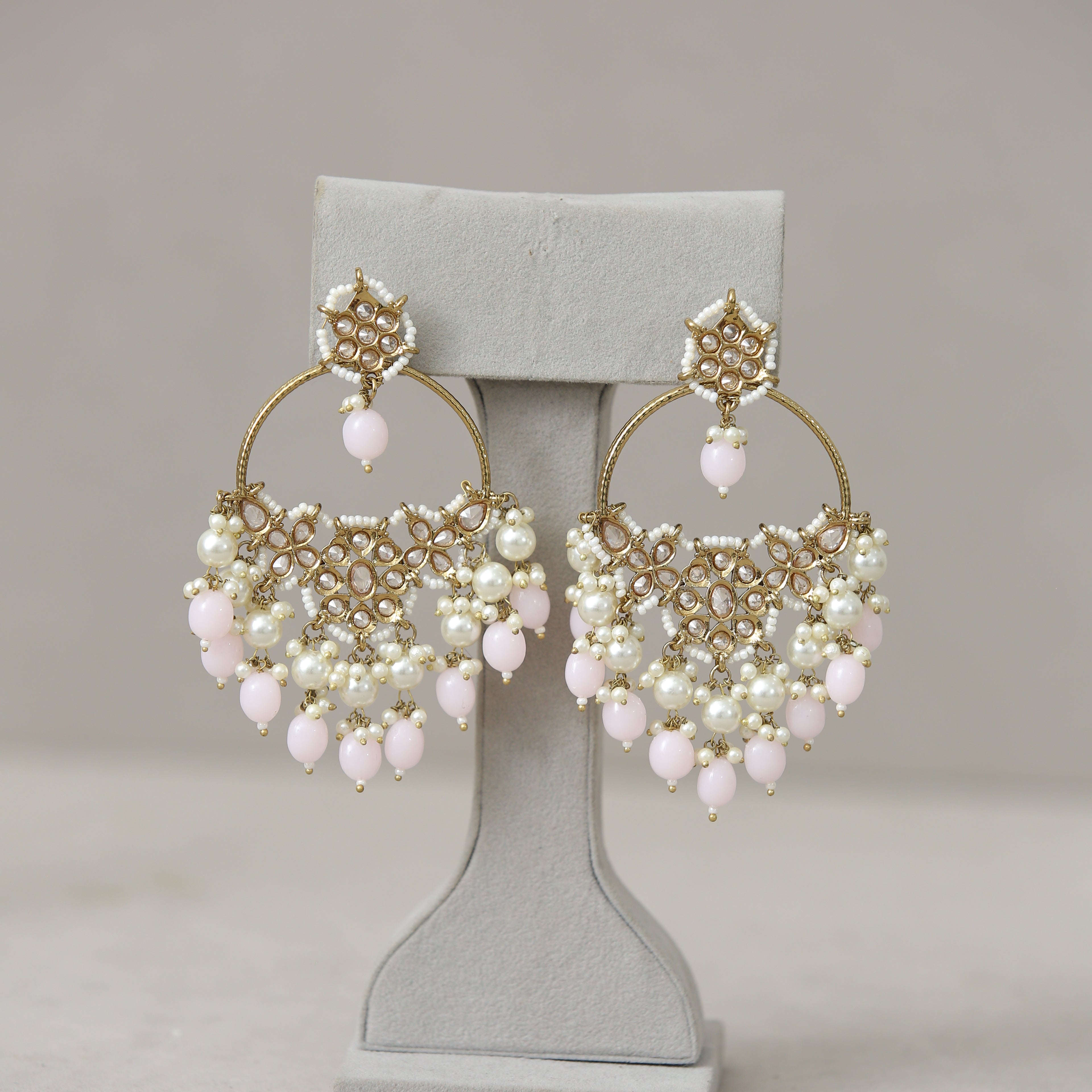 Exquisite Usha Stone Handmade Earrings for Women - Boho Chic Jewelry for Parties, Weddings & Everyday Wear