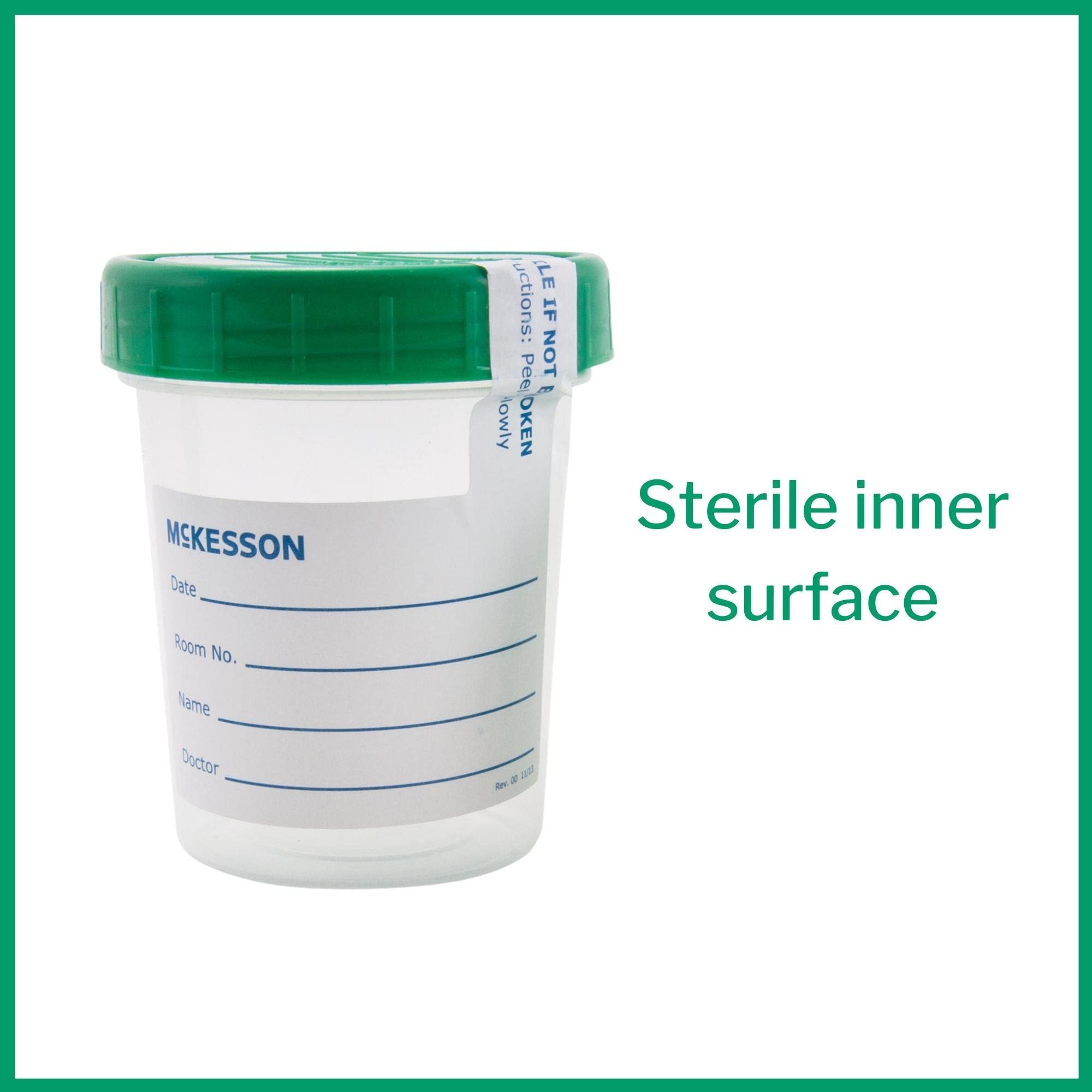 McKesson Leak-Proof Specimen Cups with Lids - 4 oz (120ml) Urine Sample Containers - Pack of 100 - Ideal for Medical Tests, Home Health Monitoring & Laboratory Use