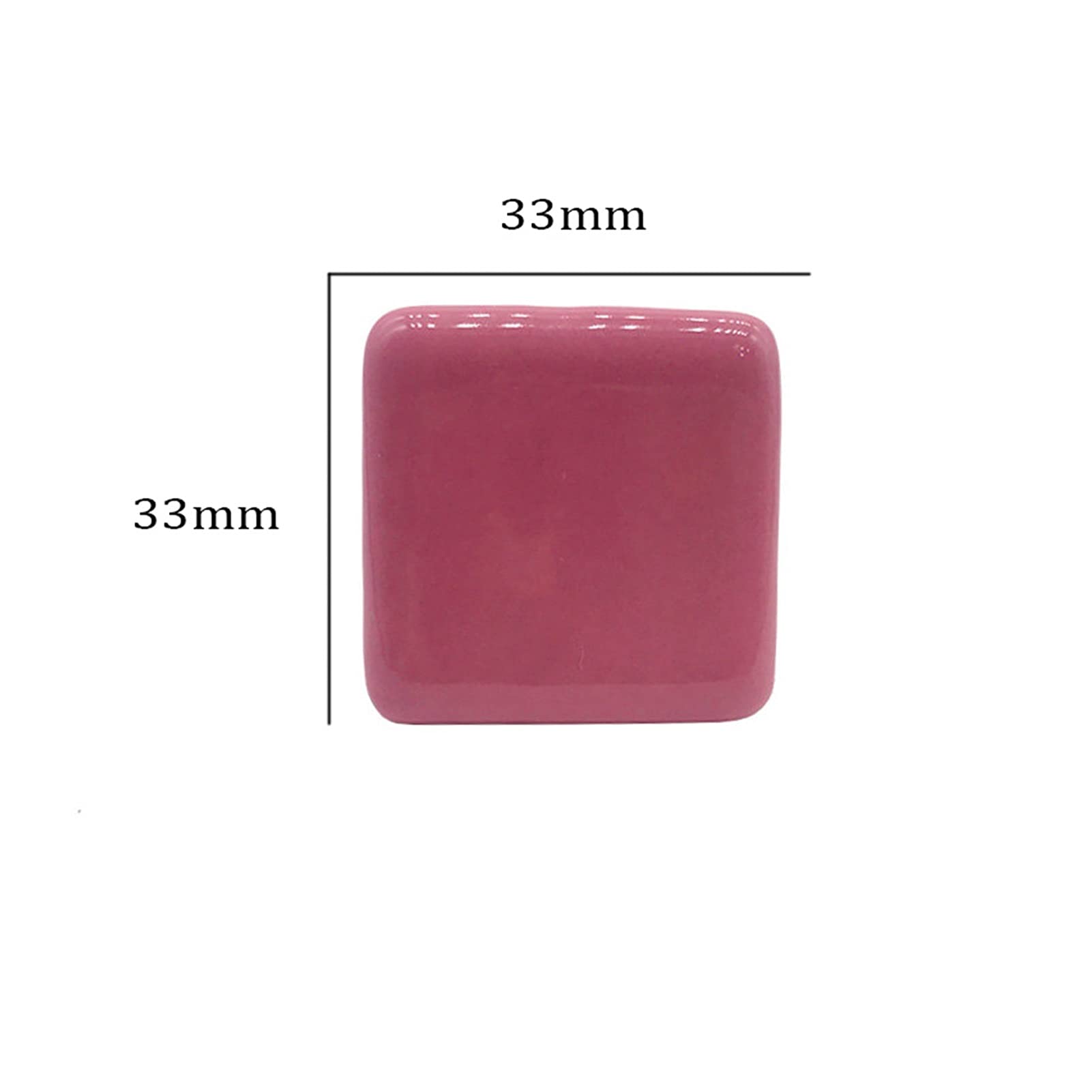 Ceramic Cabinet Hardware Handles - 1 Piece Square Yellow Furniture Handle for Kitchen Drawers, Children's Room & Cabinet Doors | Durable & Stylish Home Decor Upgrade