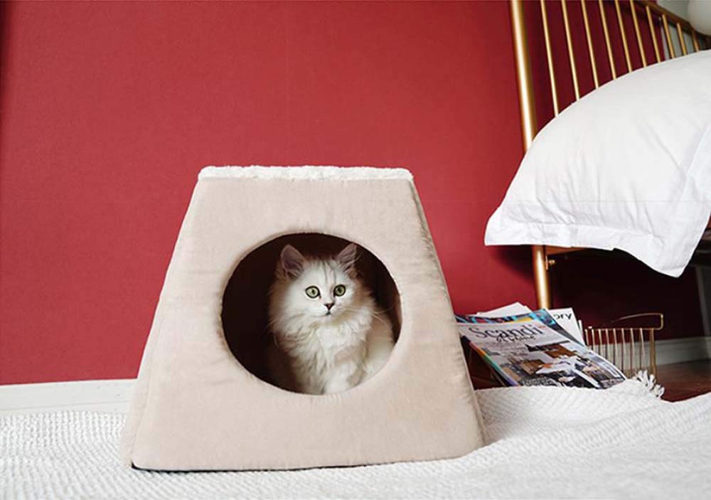 Four Seasons Universal Foldable Cat Bed - Soft & Cozy Pet House for Indoor Cats - Perfect for Sleeping, Lounging & Play - Washable Cat Supplies for Small & Medium Cats