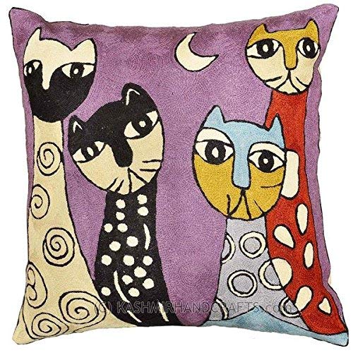 Purple Cats Pillow