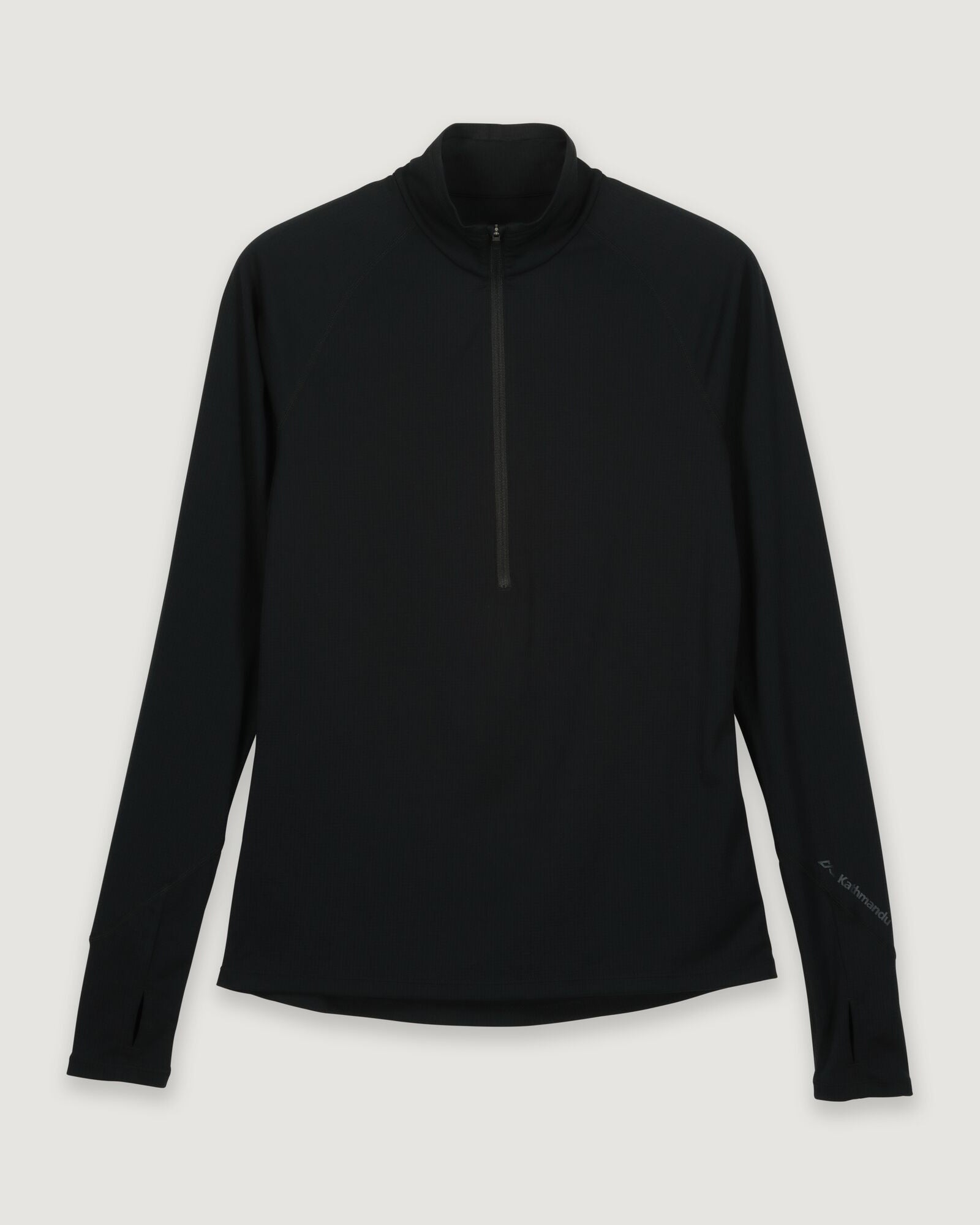 KMDAction Women's Long Sleeve Quarter Zip Pullover Top - Athletic Workout Shirt for Running, Yoga & Outdoor Activities - Black