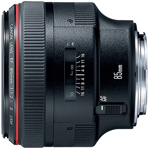 Canon EF 85mm f/1.2L II USM Lens for Canon DSLR Cameras - Professional Portrait Photography, Low Light Shooting, Renewed (Perfect for Weddings, Studio Portraits & Creative Bokeh Effects)