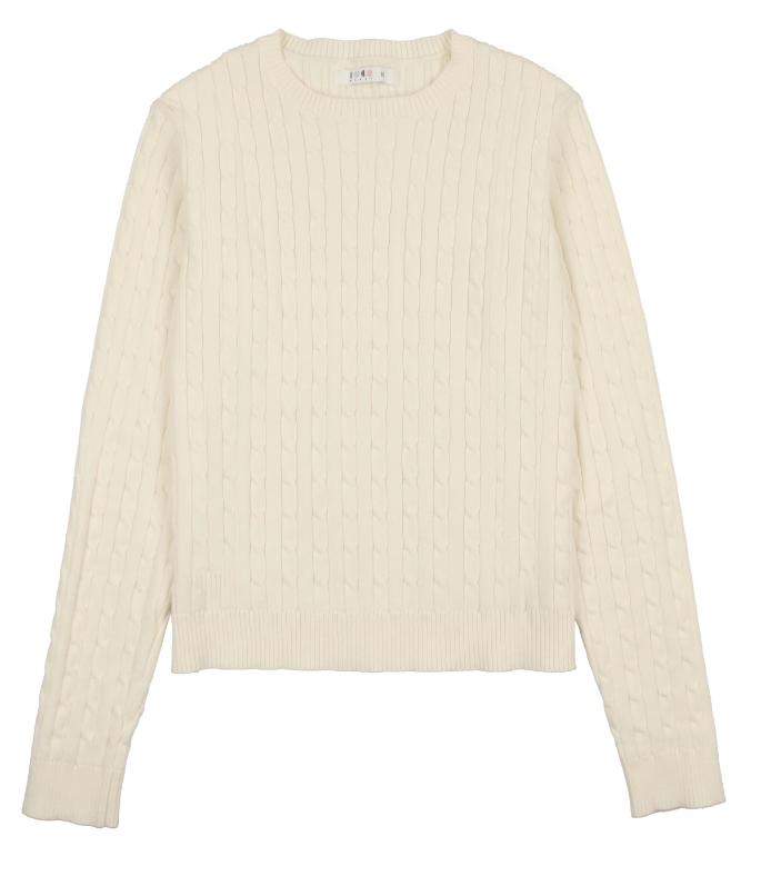 COCO BLANC Chunky Cable Knit Sweater for Women - Soft & Warm Winter Pullover (Sizes 10-20Y) | Perfect for Holiday Outfits, Christmas Parties & Cozy Winter Days