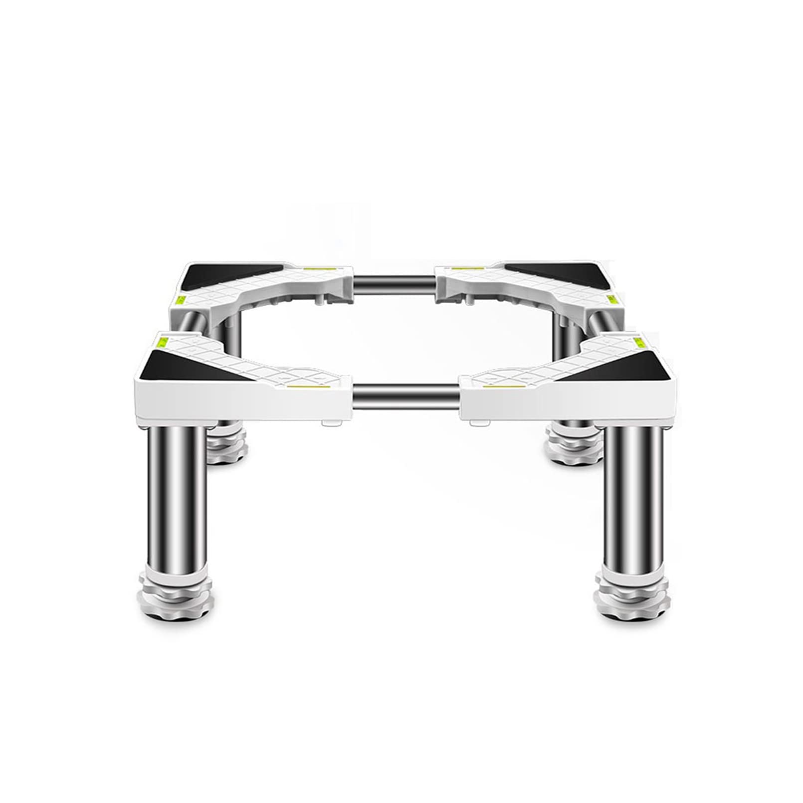 Adjustable Refrigerator Stand with 4 Strong Feet - 3.9/5.9/7.8in Height & 17.7-25.5in Width - Universal Washer Dryer Pedestal Base (White) - Perfect for Laundry Room, Kitchen & Small Spaces Organization