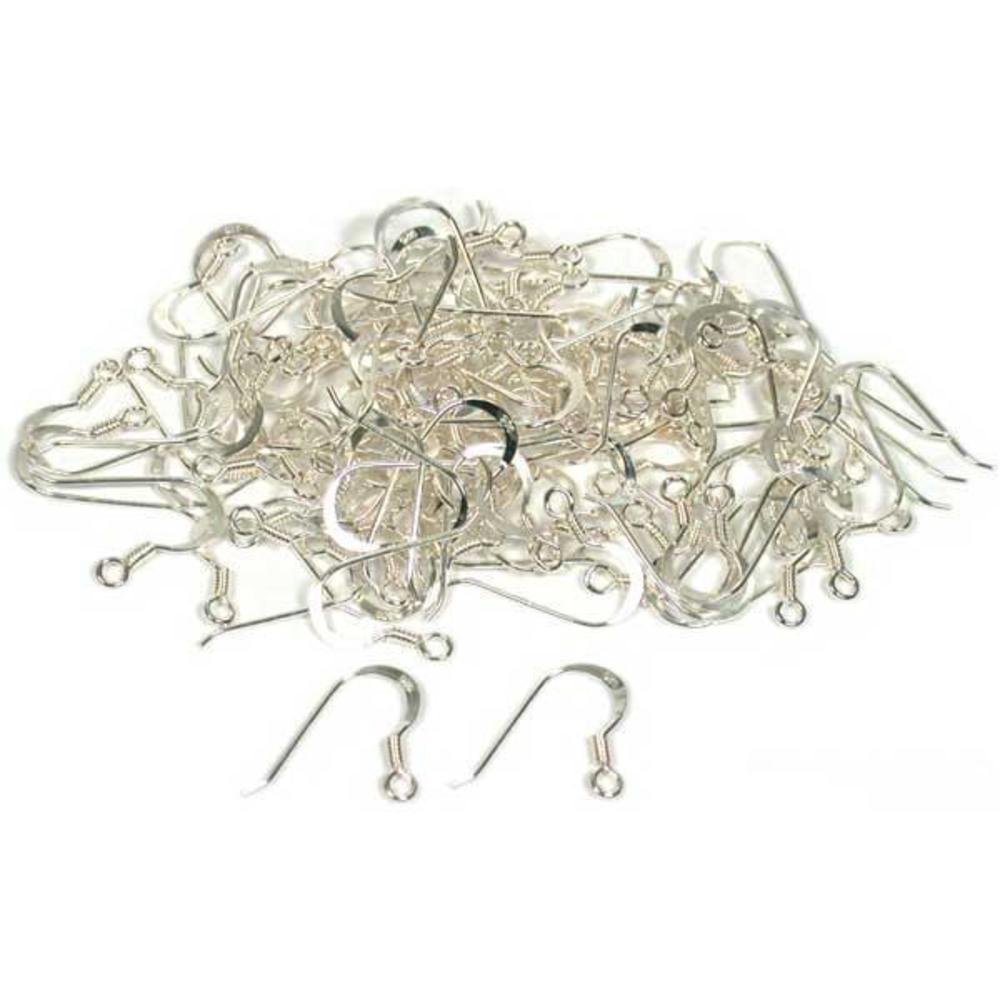 100pcs Sterling Silver Fishhook Earring Wires for DIY Jewelry Making - Perfect for Handmade Earrings, Gifts & Craft Projects