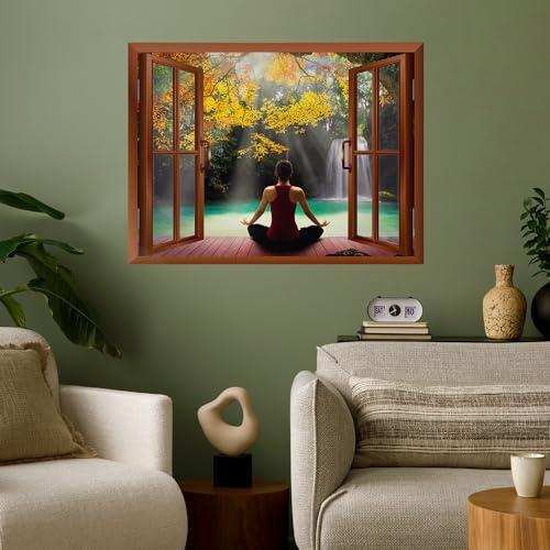 Woman Meditating By a Lake