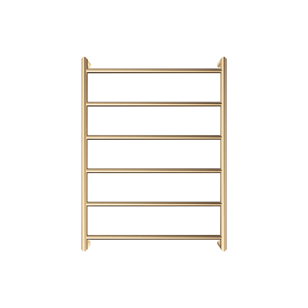Fienza 8286080UB Kaya Heated Towel Rail - 600 x 800mm Stainless Steel Bathroom Warmer - Urban Brass Finish for Luxurious Spa & Modern Home Use