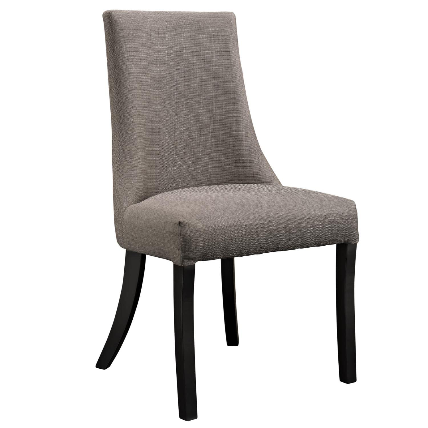 Modway Reverie Modern Upholstered Fabric Parsons Dining Chair - Gray Kitchen & Dining Room Accent Chair for Home, Restaurant & Office Use