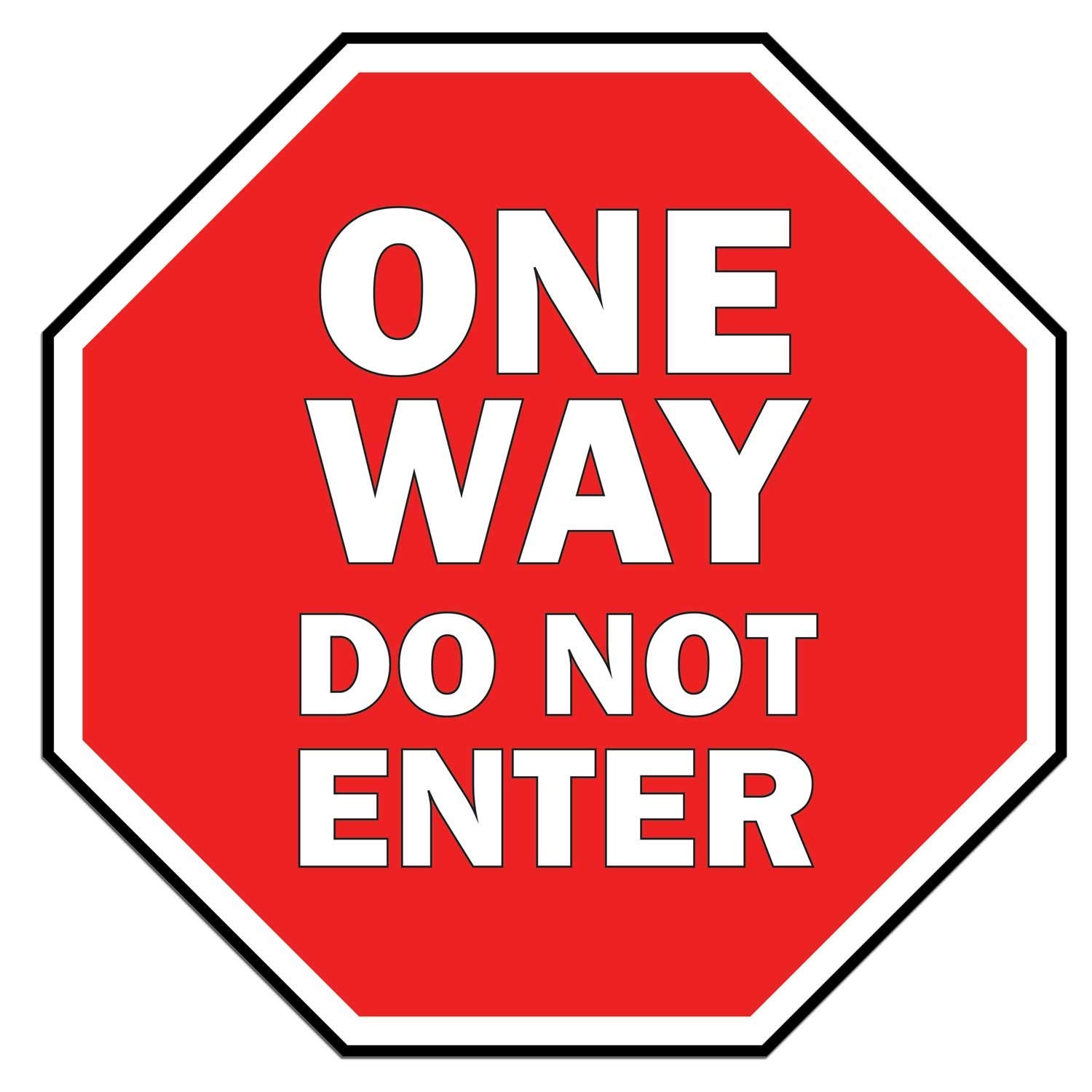 Non-Slip Floor Stickers for Social Distancing - 12 Pack (6 Arrow & 6 Stop Signs) | One Way, Do Not Enter & Safety Directional Markers | Perfect for Retail Stores, Offices & Public Spaces
