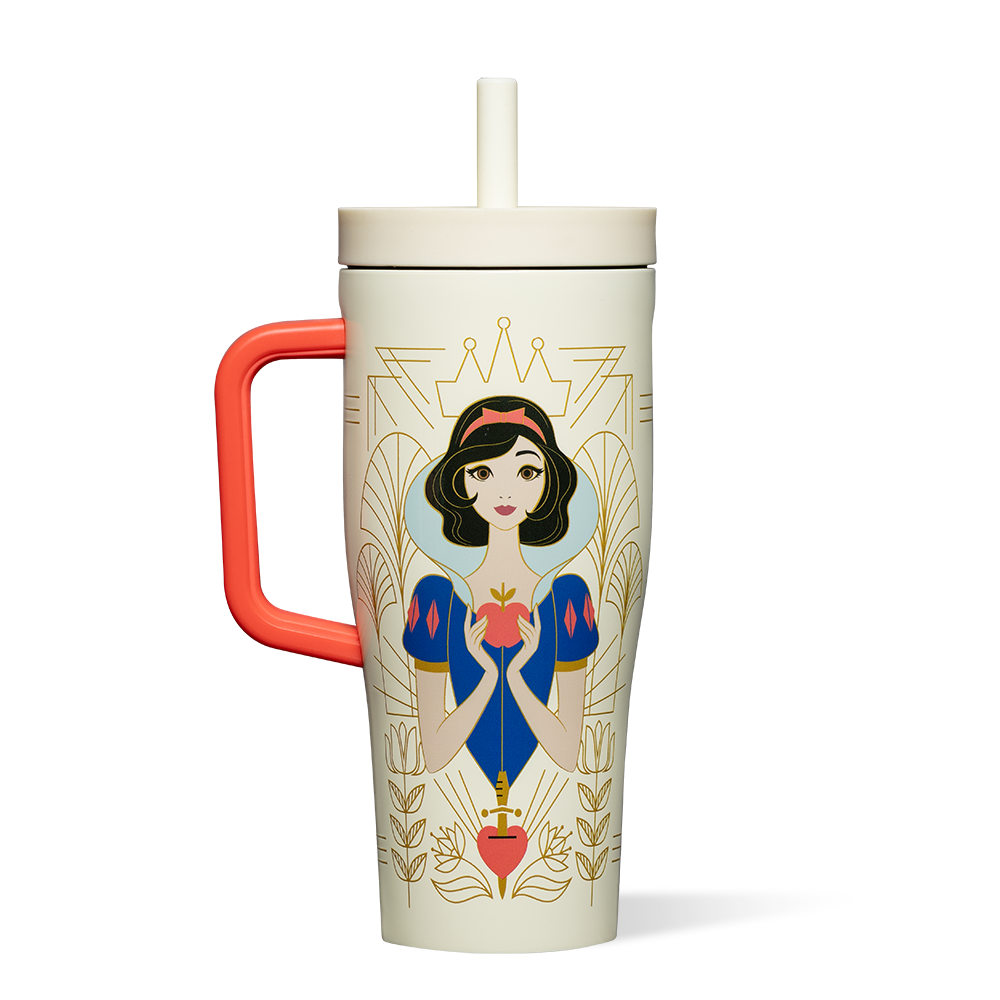 Disney Princess Leakproof Cruiser Water Bottle for Kids - BPA-Free Stainless Steel Insulated Tumbler with Straw - Perfect for School, Travel, and Outdoor Activities