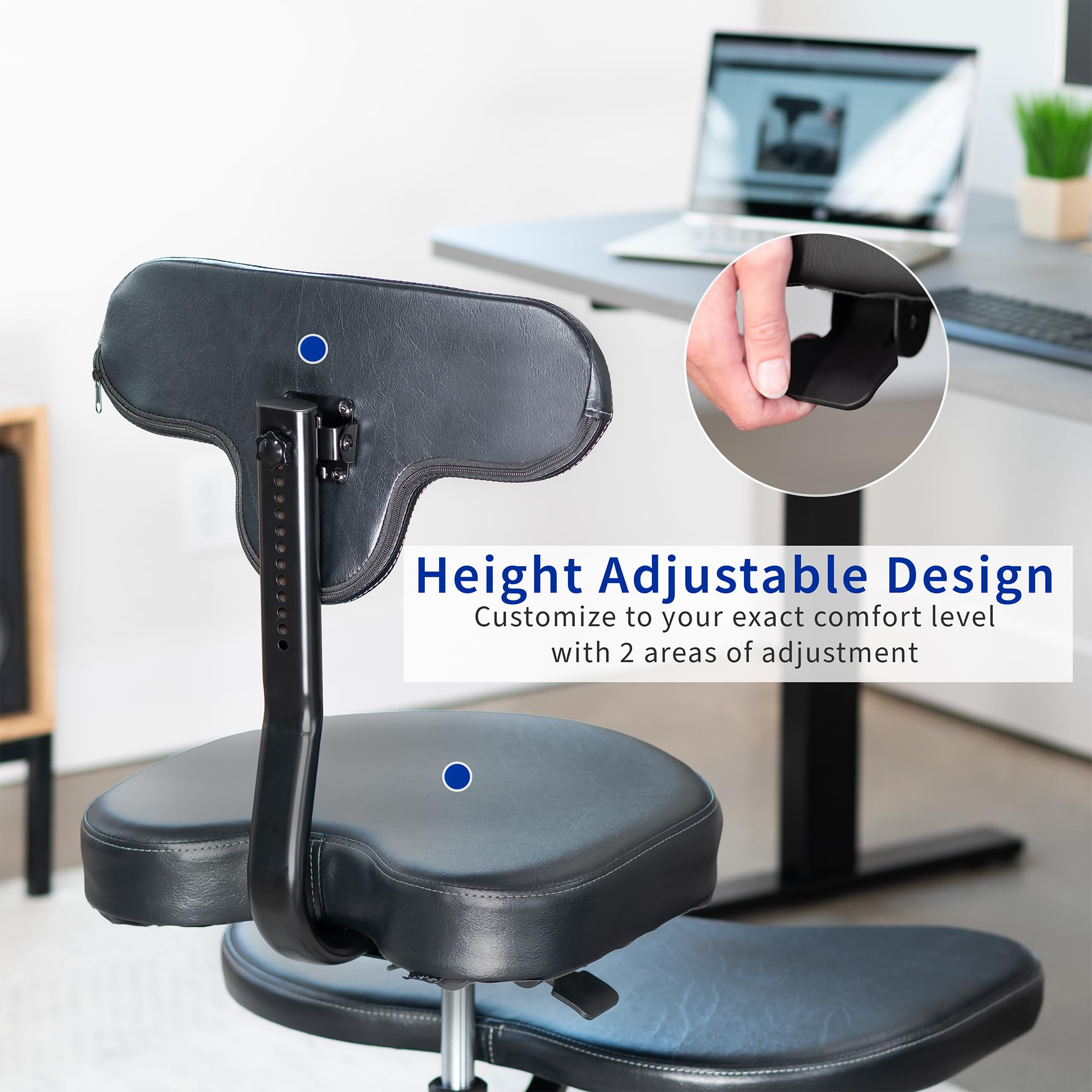 VIVO Adjustable Yoga Chair for Office & Meditation - Black