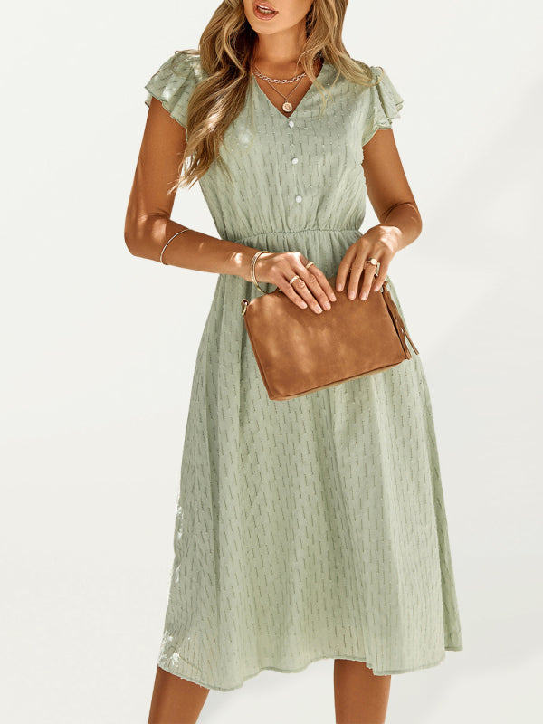 Women's Short Sleeve Wind Dress - Lightweight Summer Casual Dress for Beach, Travel & Everyday Wear
