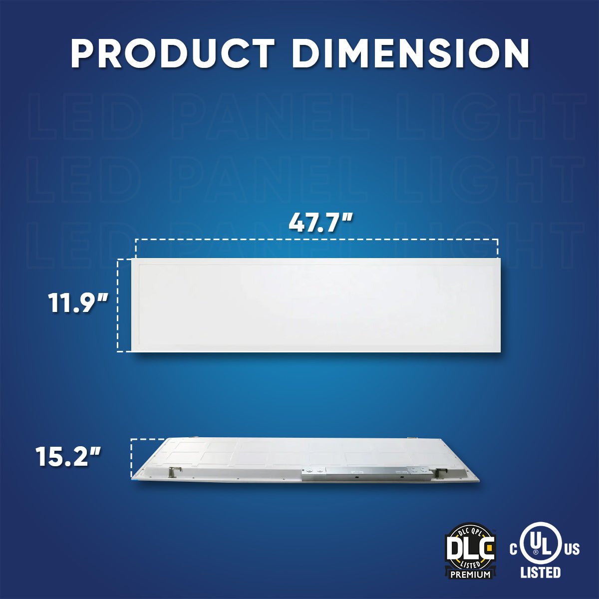 1 ft. x 4 ft. LED Flat Panel Light - 20W/30W/40W Adjustable Wattage, 4000K/5000K/6500K CCT Selectable with Dip Switch & 0-10V Dimming - 120-277V, ETL & DLC 5.1 Certified - Recessed Backlit Fixture for Office, Classroom, Hospital, and Commercial Lighting