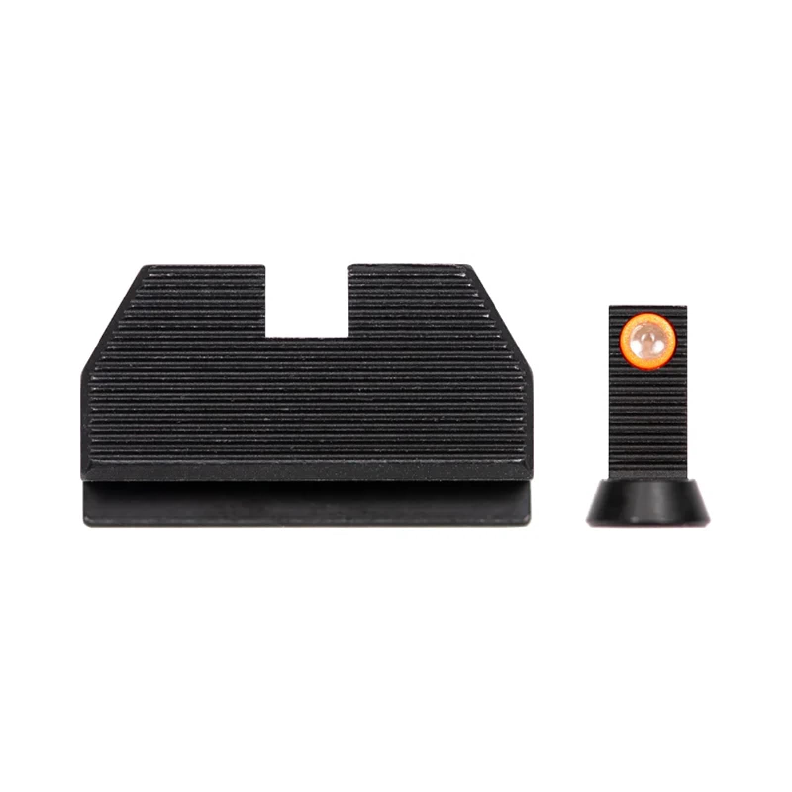 CZ P-10 C/F/S Stealth Night Sight Set - Optics Ready with Orange Front Ring & Blank Rear Sight | Enhanced Low-Light Visibility for Home Defense & Tactical Shooting