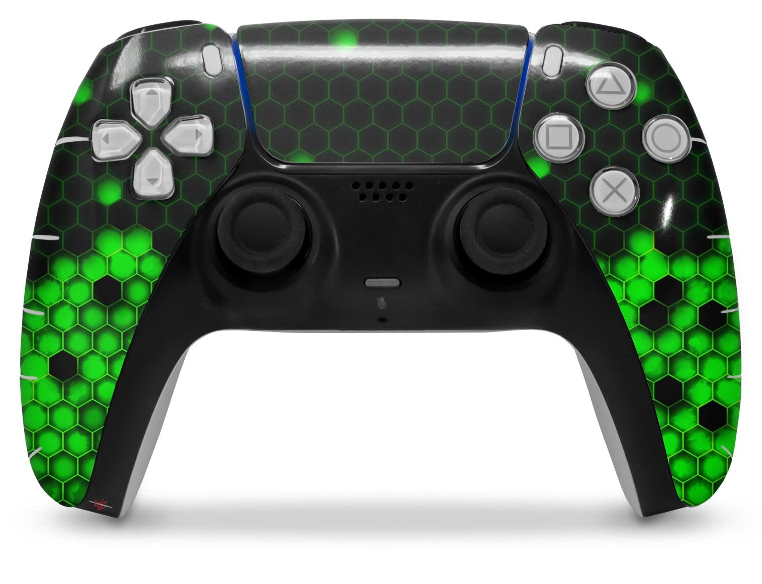 PS5 DualSense Controller Skin Wrap - HEX Green for Gaming & Protection