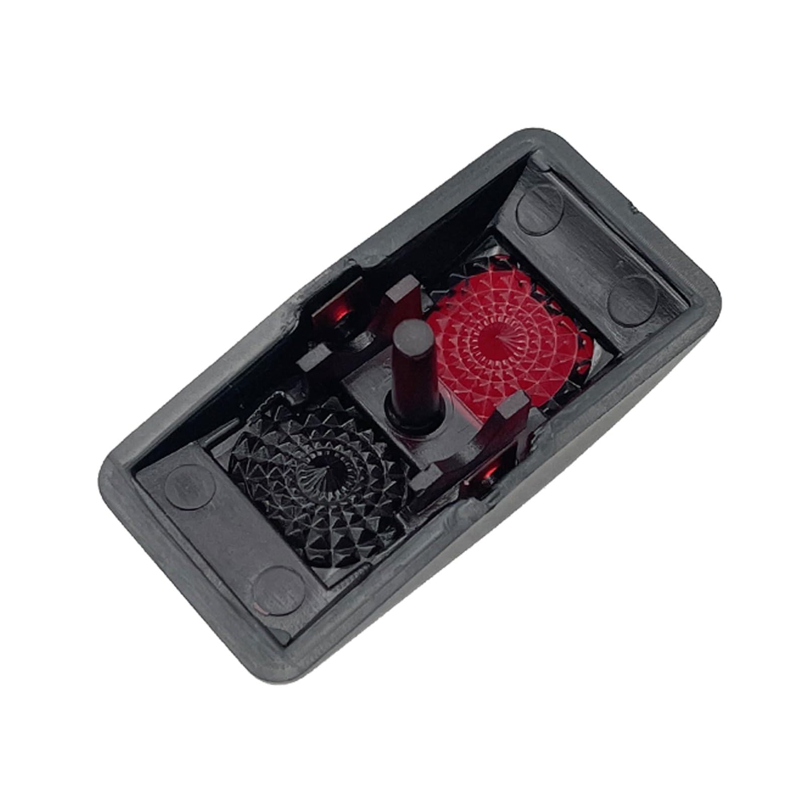 6 Pack Marine Boat Rocker Switch Cover Caps - Single Square Red Lens for Carling Actuator & Rocker Switch Dashboard with Sticker Labels | Waterproof Switch Protectors for Boats, RVs & Automotive Dashboards