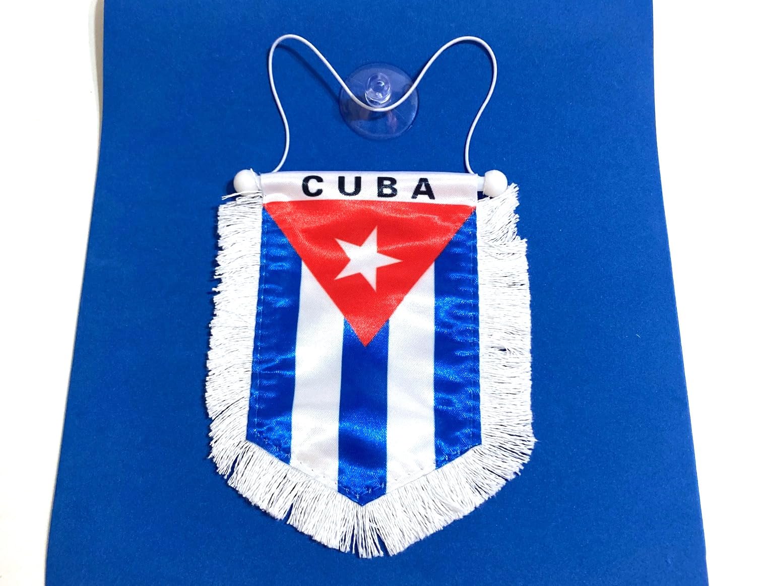 Cuban Car Flag Rearview Mirror Accessories - Cuba Flags with White Trim for Cars, Trucks & SUVs | Perfect for Sports Events, Parades & National Pride Displays