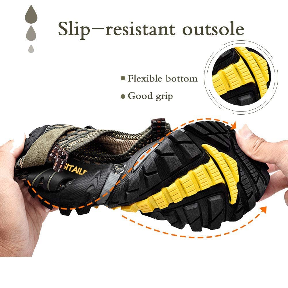 **Men's & Women's Quick-Dry Hiking Water Shoes - Barefoot Aqua Swim Shoes for Pool, Beach, Fishing & River Hiking - Lightweight Sandals for Outdoor Adventures & Water Sports**