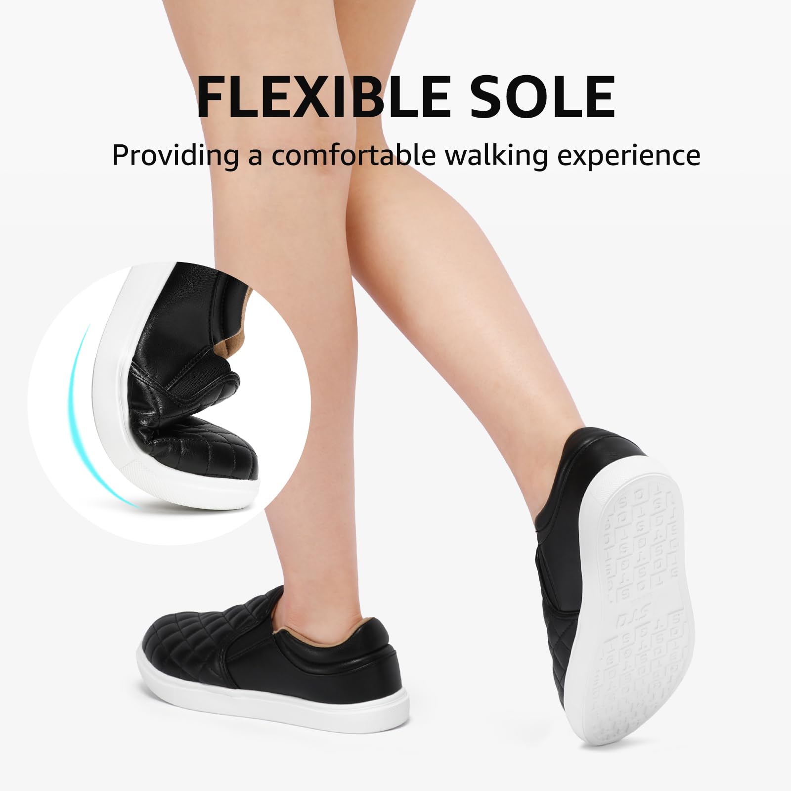 STQ Women's Slip On Sneakers - Quilted 2.0 Fashion Loafers for Casual Wear, Comfortable Walking Shoes for Fall | Perfect for Work, Travel & Everyday Outfits