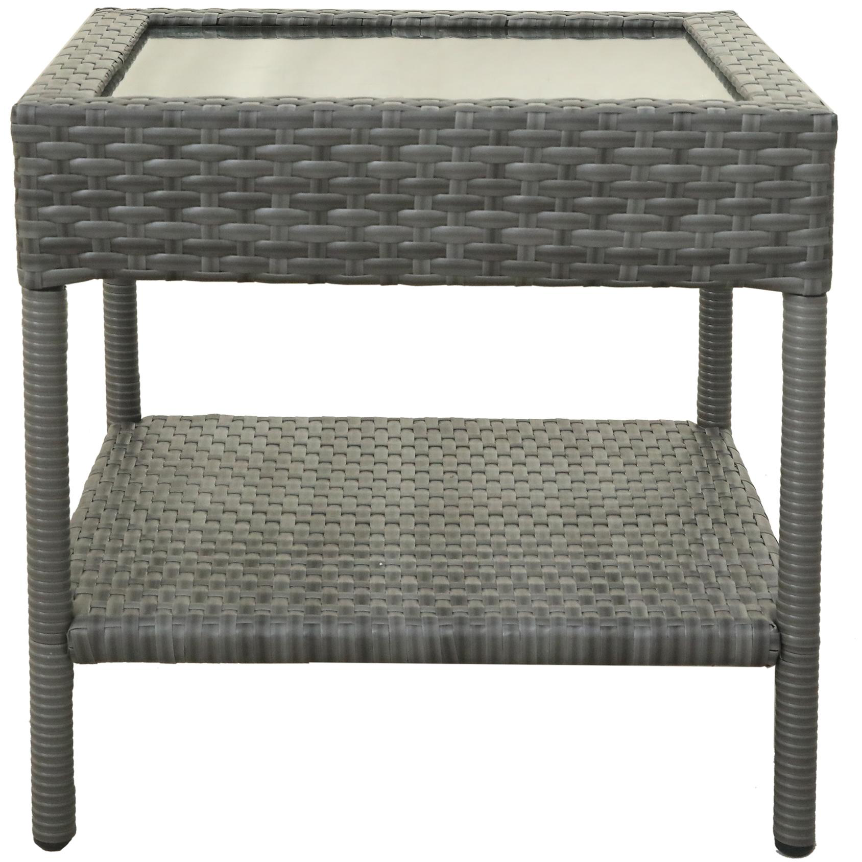 Resort End Table - Stylish and Durable Side Table for Living Room, Bedroom, or Patio - Perfect for Coffee, Books, and Decor