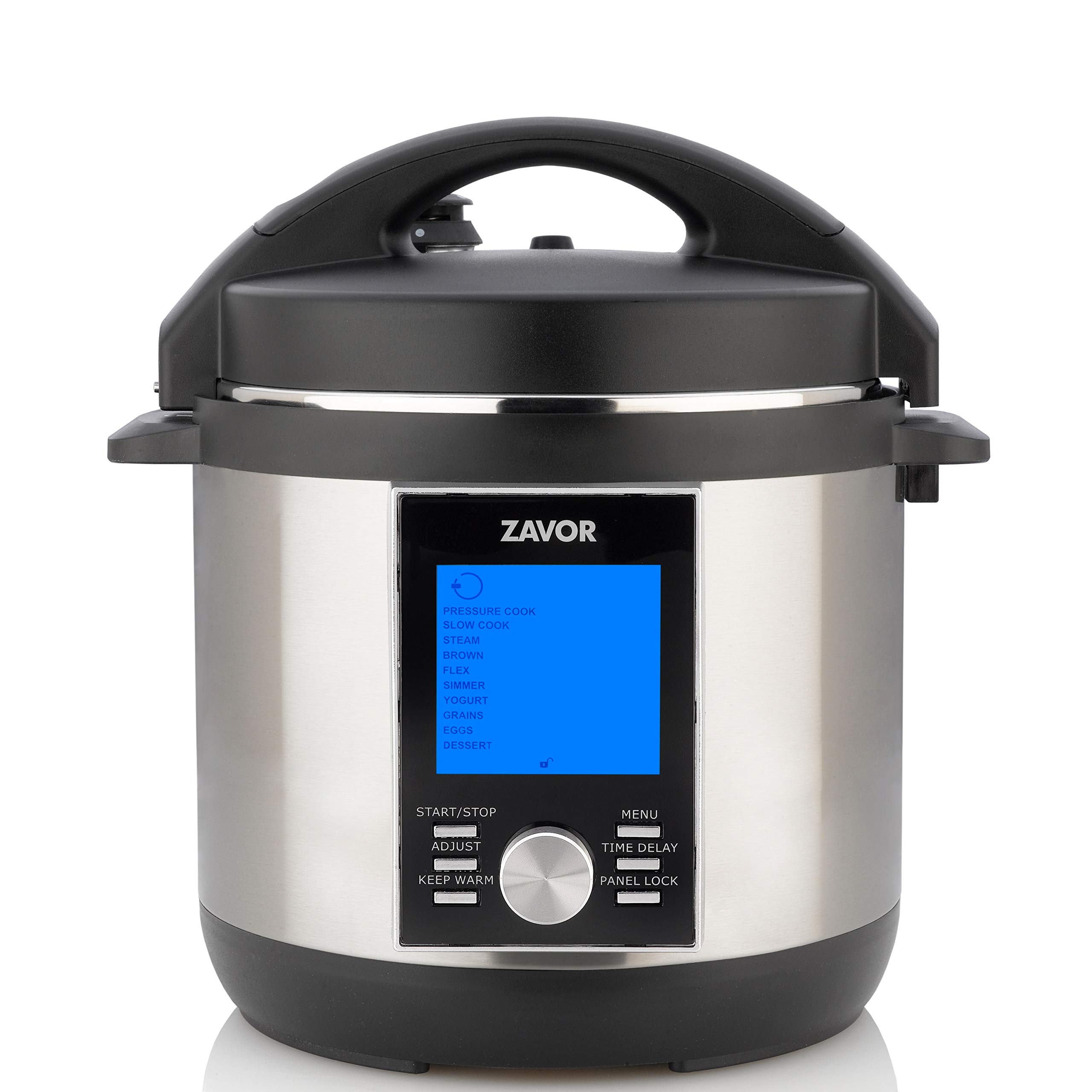 Zavor LUX LCD 4 Quart Programmable Electric Multi-Cooker - Stainless Steel Pressure Cooker, Slow Cooker, Rice Cooker, Yogurt Maker & Food Steamer (ZSELL01) | Perfect for Meal Prep, Family Dinners & Healthy Cooking