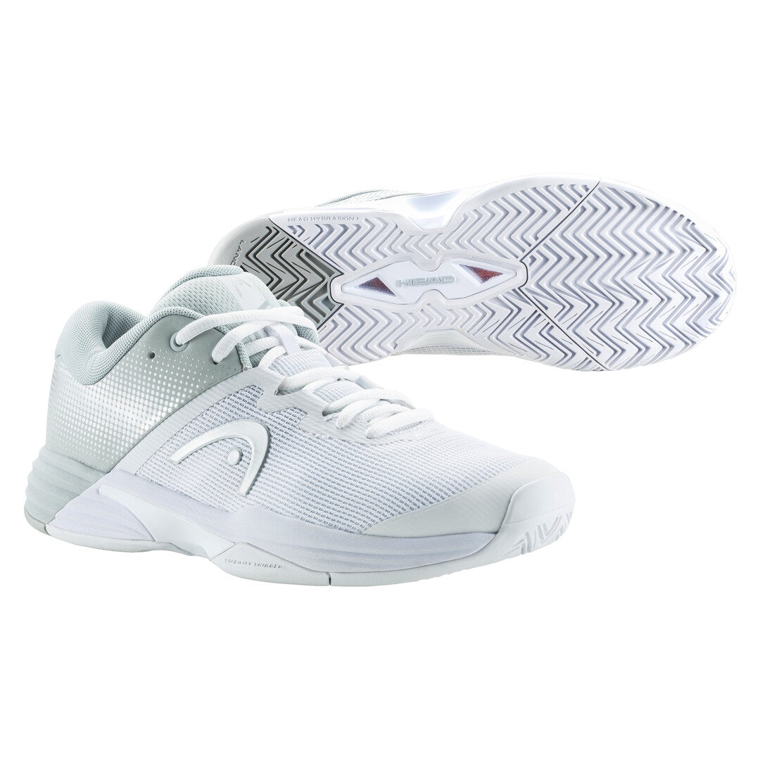 Head Revolt Evo 2.0 Women's Tennis Shoes - Lightweight & Supportive White/Grey Athletic Shoes for Women | Perfect for Court Play, Training & Casual Wear