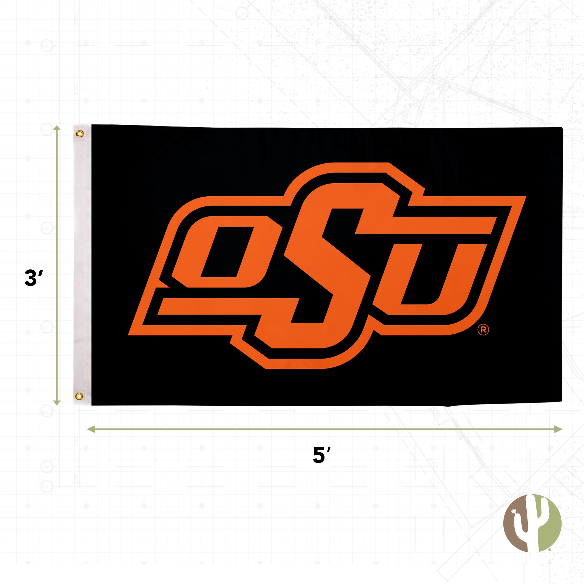 OSU Cowboys Double-Sided Flag 3x5ft - Indoor/Outdoor Polyester Banner for Game Day & Decor