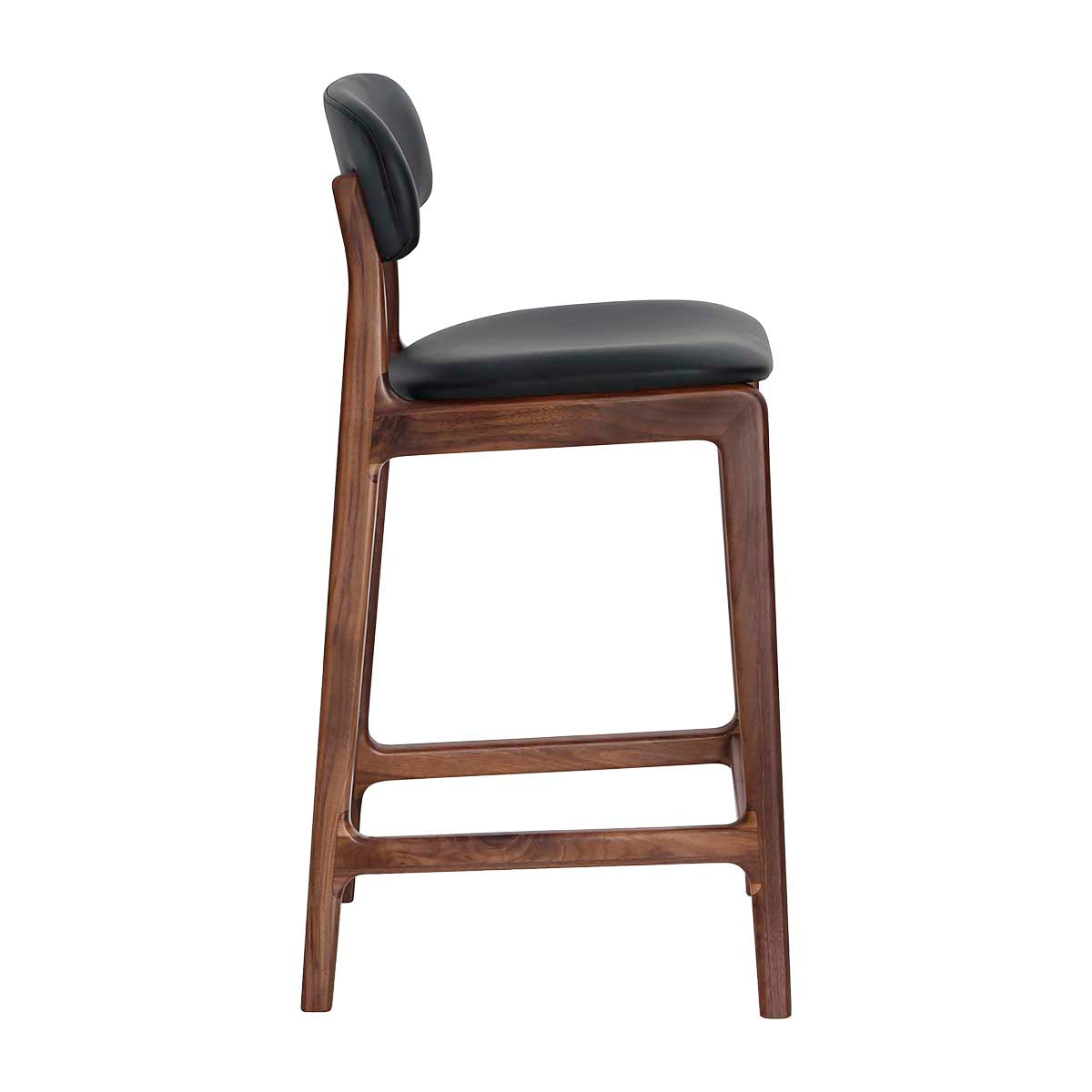 Premium Alaska Leather Bar Stool - Handcrafted Genuine Leather Counter Height Stool for Kitchen Island, Home Bar & Dining Room - Modern Rustic Decor with Adjustable Height & Comfortable Backrest