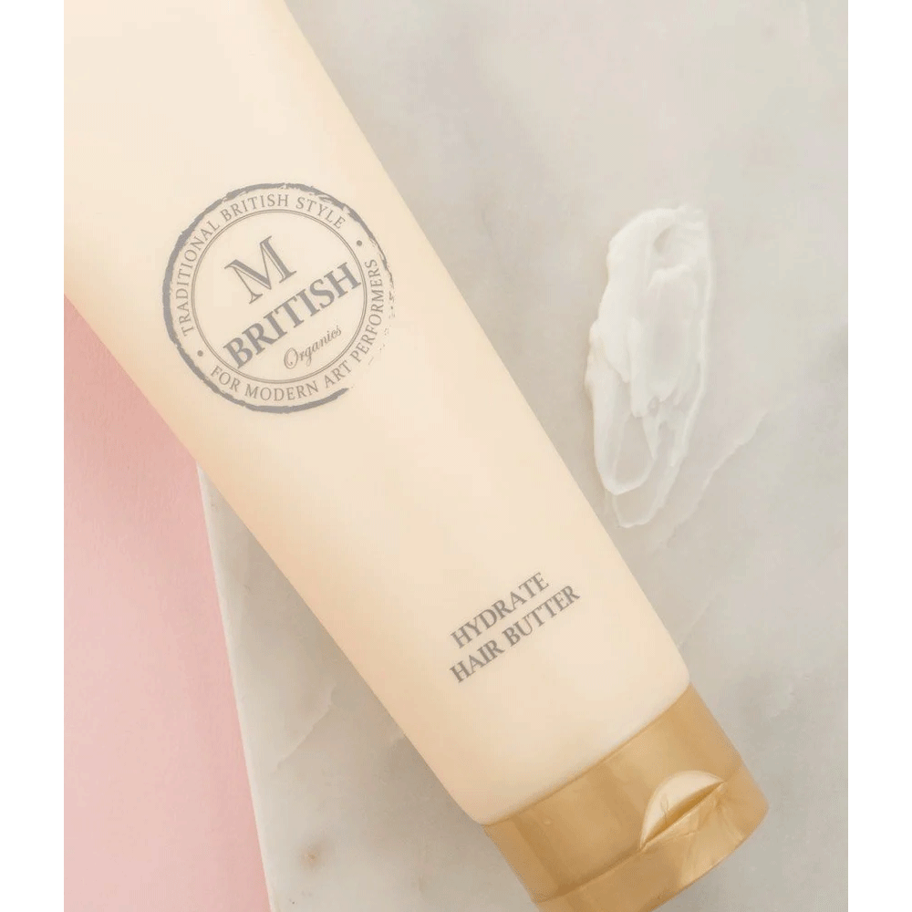 BRITISH M Hydrate Hair Butter 250g - Deep Moisturizing & Nourishing Hair Treatment for Dry, Damaged Hair - Perfect for Daily Hydration & Salon-Quality Results at Home