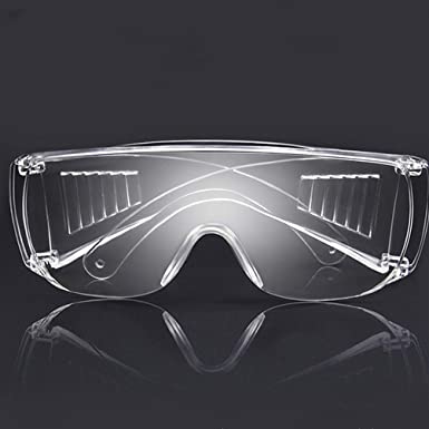 Protective Safety Goggles - Clear Lens, Wide Vision, Adjustable & Lightweight for Chemical Splash Protection - Ideal for Lab Work, DIY Projects & Industrial Safety