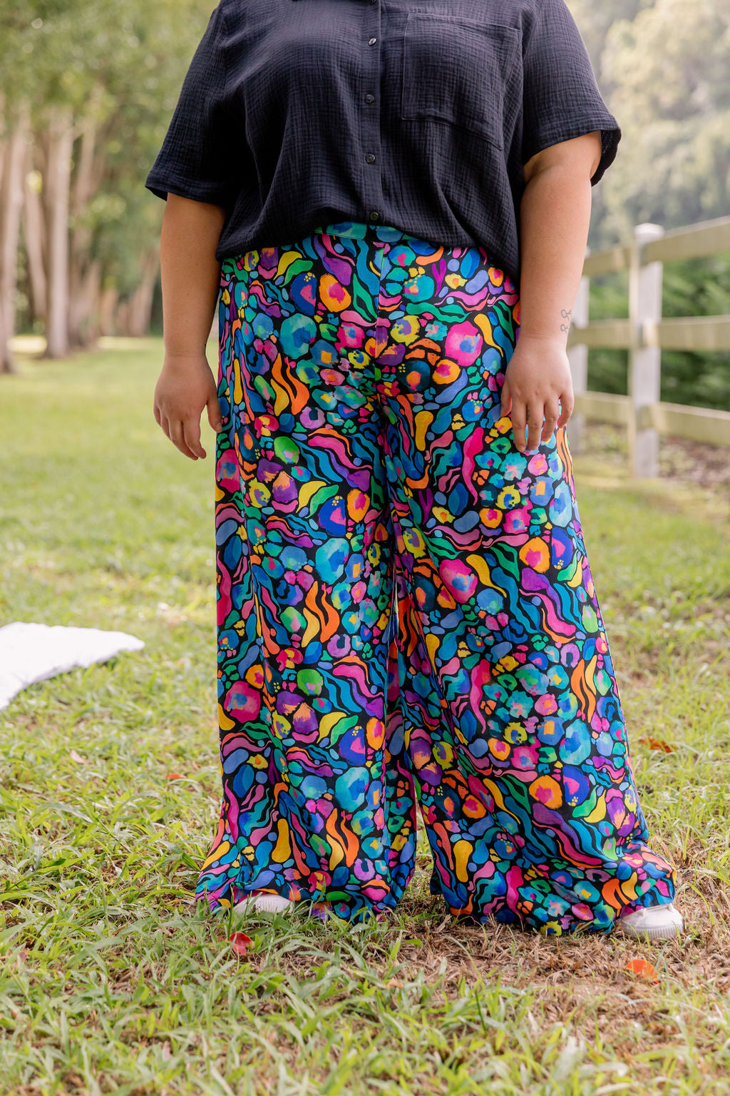 Larsa Pant In Africa by Kasey Rainbow - Trendy Women's Printed Pants for Casual Wear, Travel & Vacation Outfits