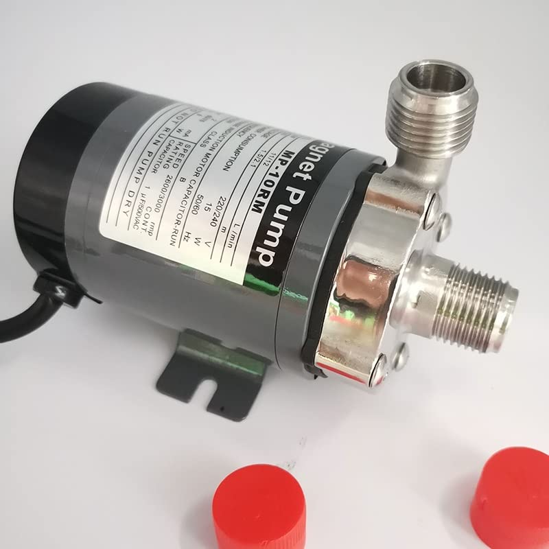 Submersible Magnetic Sump 110V High Pressure High Temperature Sump Pump MP10RM for Water Transfer - BSPT Thread - Ideal for Basement Flooding, Pool Draining, and Industrial Liquid Transfer