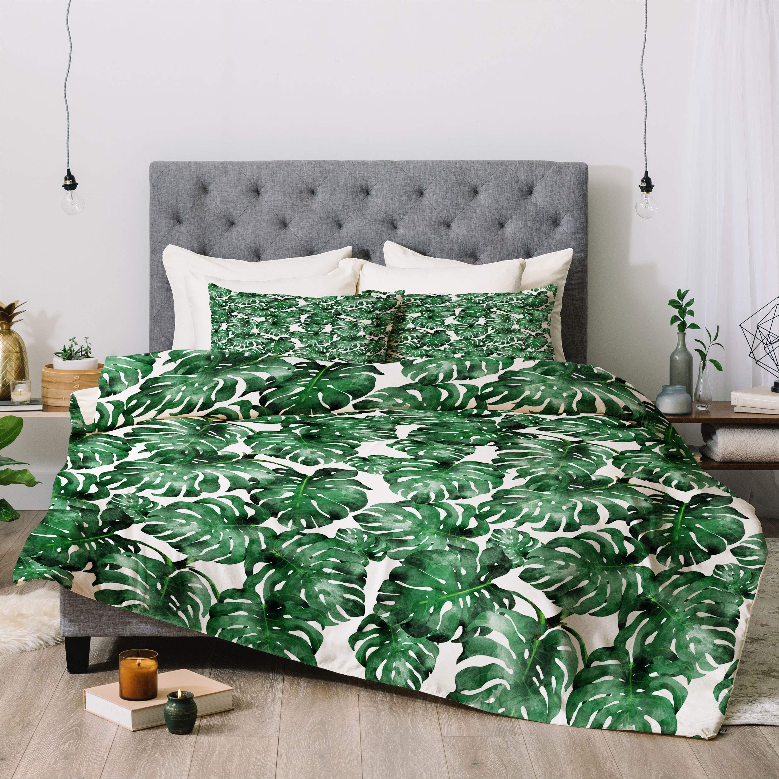 83 Oranges The Wild Spirit Comforter Set with Pillowcase - Twin Size Green Bedding | Society6 | Perfect for Bohemian & Eclectic Bedroom Decor