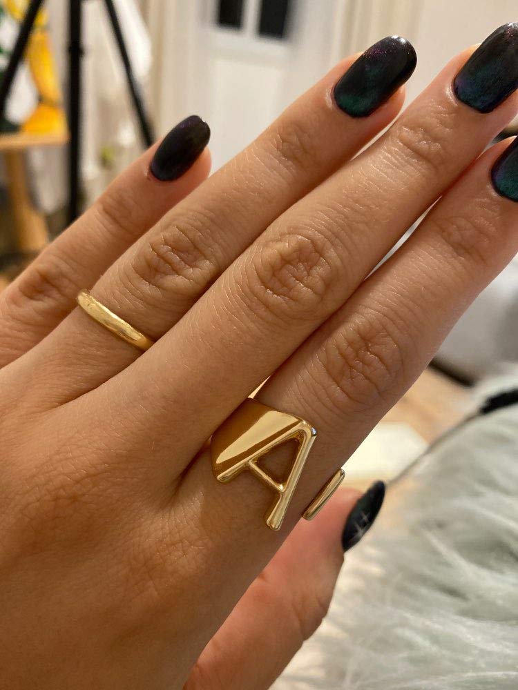Stylish Silver & Gold Initial Letter Rings for Women - Bold Alphabet Jewelry, Perfect for Outfits, Albums, Singer Fans & Unique Gifts | Everyday Wear, Special Occasions & Fashion Statements