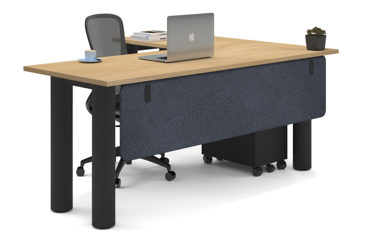 L-Shaped Corner Office Desk with Quadro Cylinder Legs - 1800L x 1700W Dimensions - Perfect for Home Office, Gaming Setup & Workspace Organization