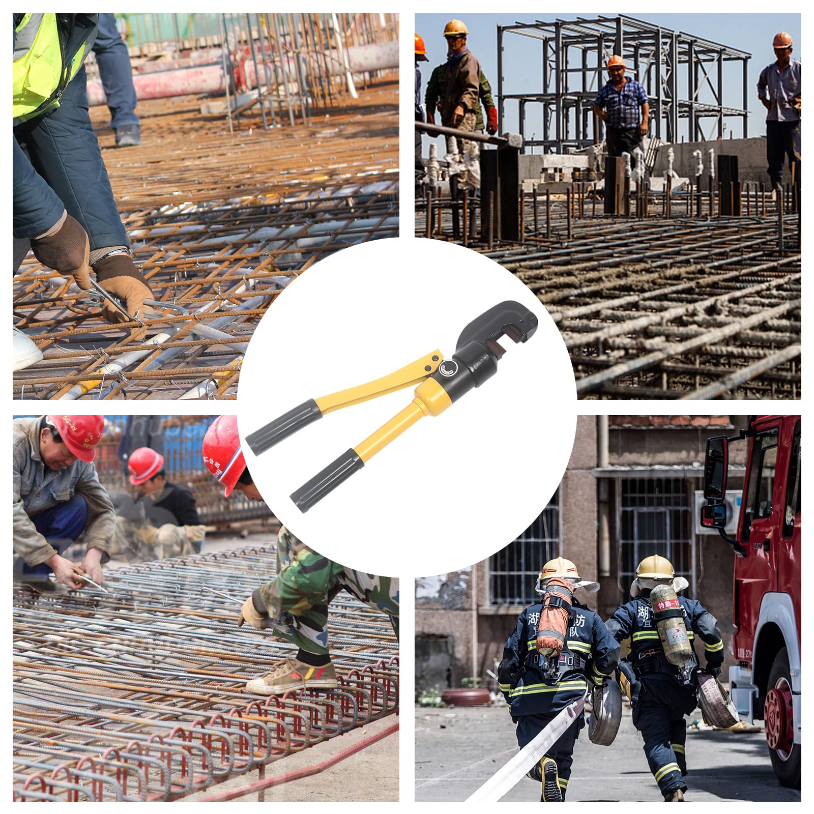 Portable Hydraulic Rebar Cutter - Heavy Duty Steel Bolt Cutting Tool for 22mm Rods & Chains | HY-22 Handheld Construction Tool for Demolition, Metal Work & Emergency Rescue