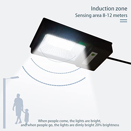 50W Solar LED Street Light with PIR Motion Sensor & Remote Control - Waterproof Outdoor Lighting for Plaza, Garden, Yard, Pathway | Energy-Efficient Solar Powered Security Light for Home & Commercial Use