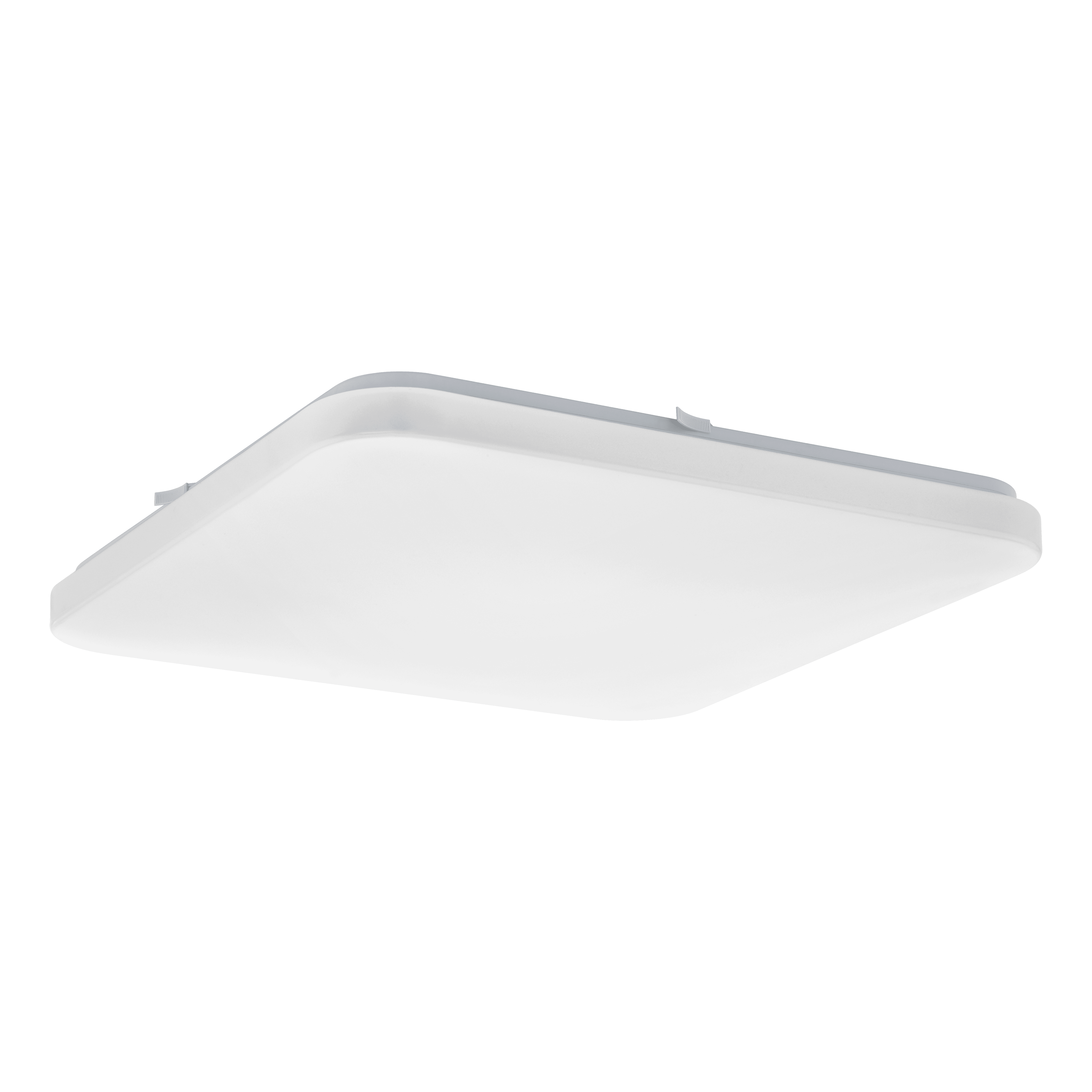 Eglo Frania 43cm White Square LED Flush Mount Ceiling Light - Modern Energy Efficient Lighting for Bedroom, Kitchen & Living Room