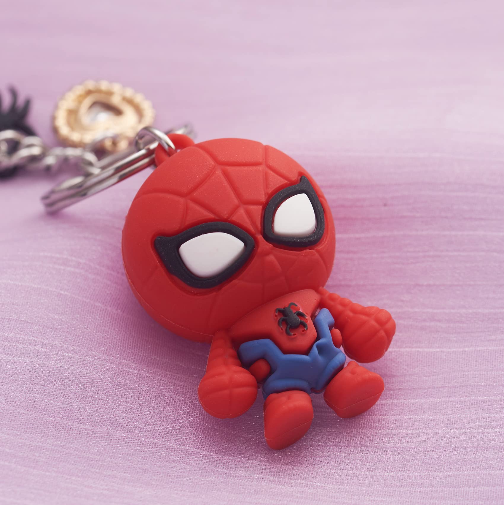 Spiderman Keychain - Superhero Gifts for Teen Girls, Women, Daughter Birthday Present | Cute Spider Keychain for Backpacks, Purses & Car Keys | Marvel Fan Gift Idea