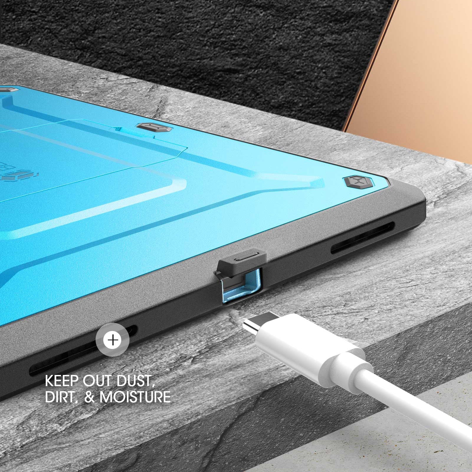 iPad Air 4/5 Unicorn Beetle PRO Rugged Case with Kickstand - Shockproof & Drop Protection - Blue (Open Box) - Perfect for Outdoor Adventures, Work & Travel