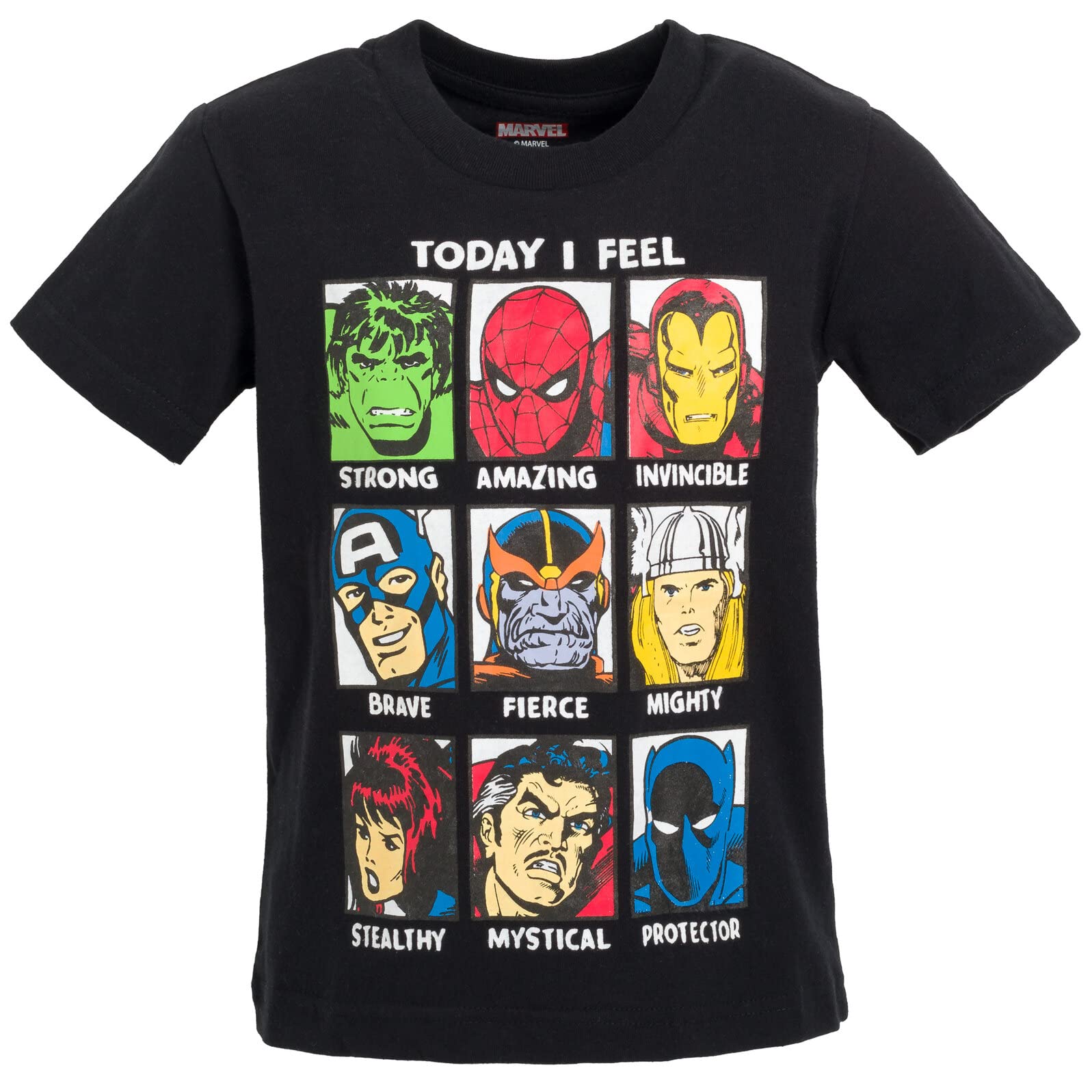 Marvel Avengers Spider-Man Iron Man Thor 3 Pack Boys Graphic T-Shirts - Toddler to Big Kid Sizes (2T-12) - Superhero Costume Party, School Dress Up, Birthday Gift