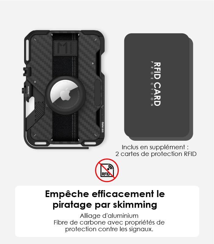 Aulumu G03 Magnetic Card Holder - Slim RFID Blocking Wallet with Elastic Band, Magsafe Compatible Phone Grip & Bottle Opener | Perfect for Everyday Carry, Travel & Outdoor Activities