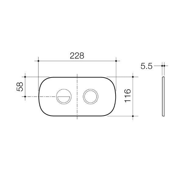 Caroma Contura II Invisi Series II Round DC Dual Flush Button Panel in Brushed Brass - Modern Water-Saving Toilet Flush System for Bathroom & Home Renovation