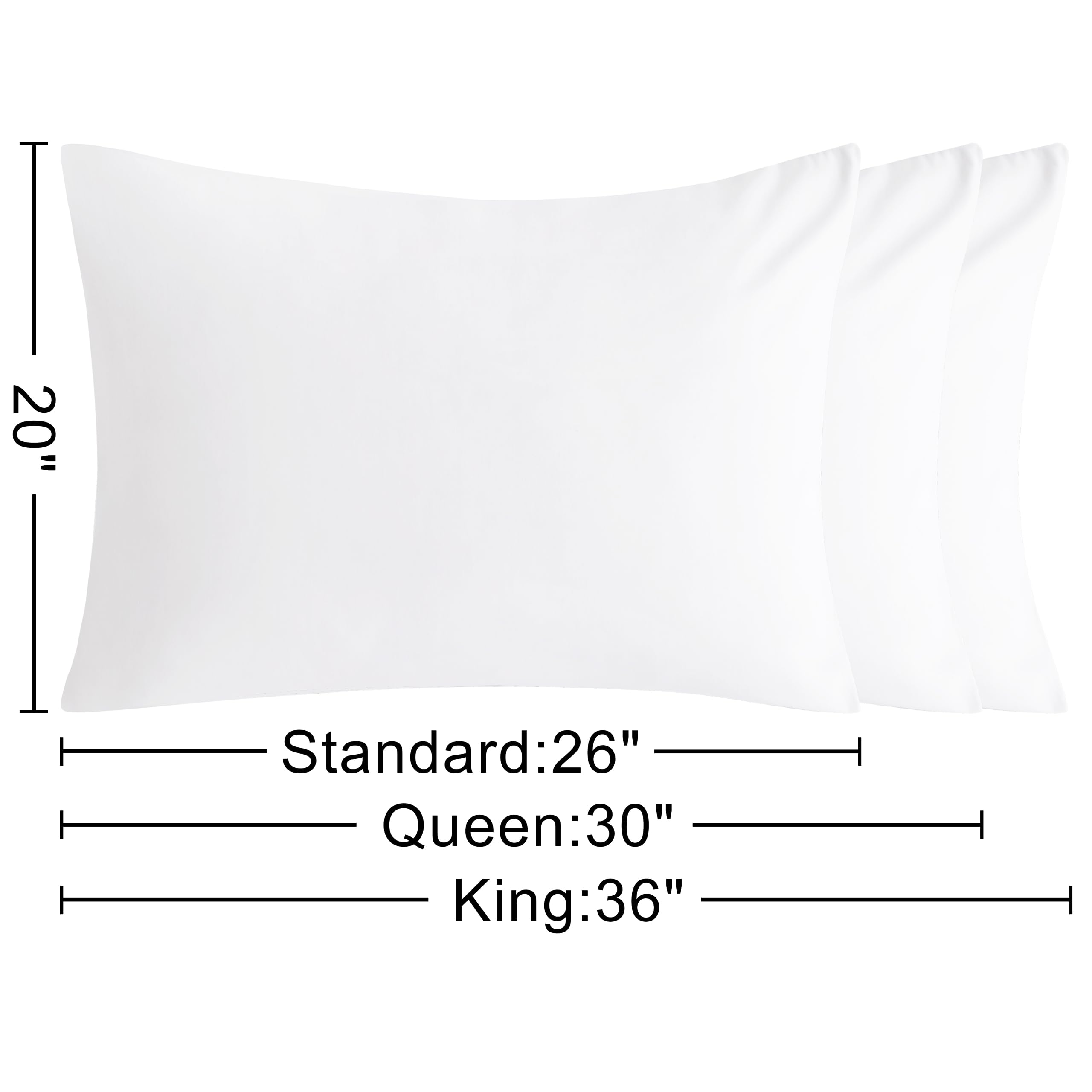 NTBAY Queen Size Cotton Pillowcases Set of 2 - 20x30 Inches, Envelope Closure, Breathable & Soft Bed Pillow Covers in Cream | Perfect for Home, Hotel, and Airbnb Comfort
