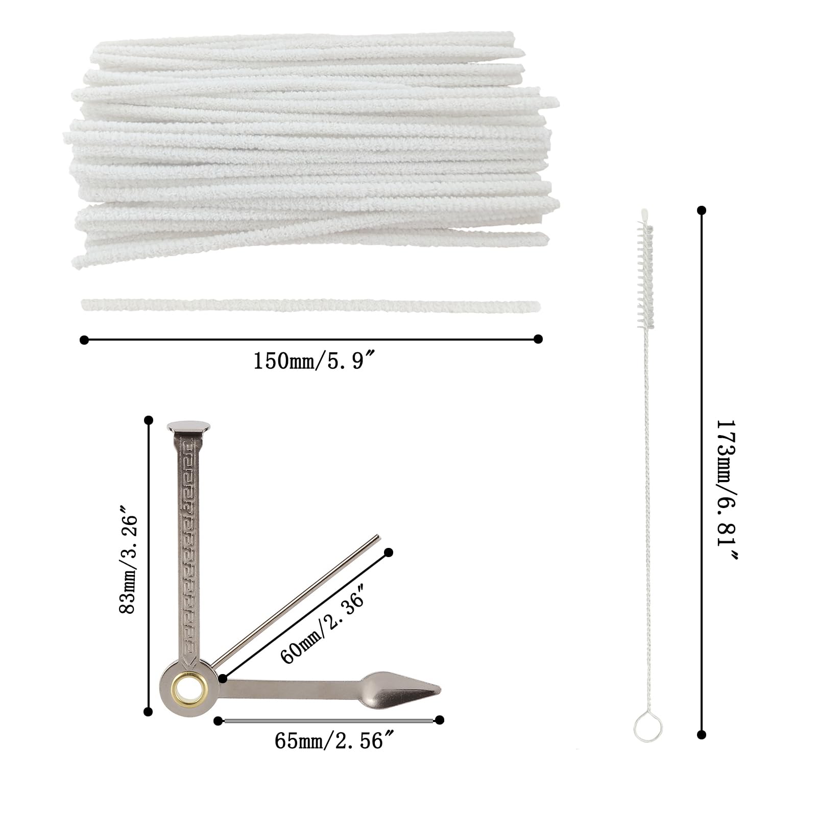 WAFJAMF 100-Piece Pipe Cleaning Kit with 3-in-1 Tamper Reamer & 5 Straw Brushes - Multifunctional Tool for Cleaning Smoking Pipes, Hookahs, and Bongs - Perfect for Home Use and Tobacco Enthusiasts